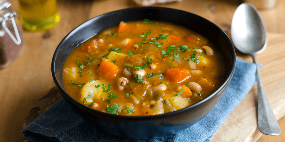 Bowl of vegetable stew