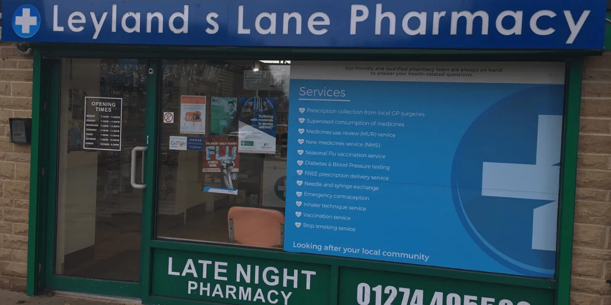 Leylands Lane Pharmacy Front of Leylands Lane Pharmacy