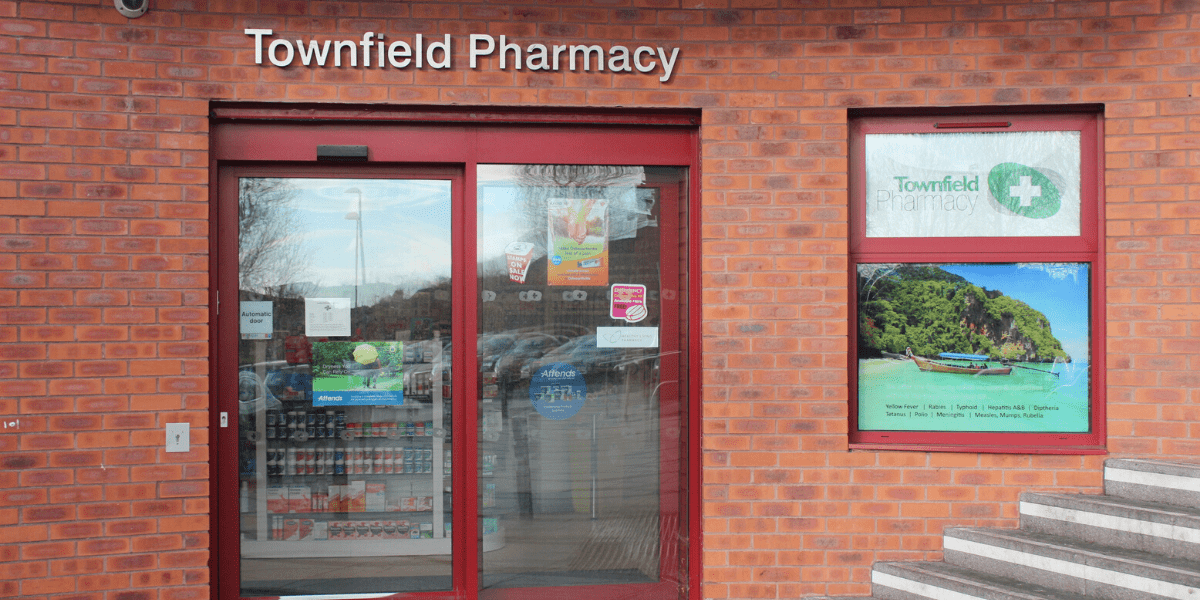 Front of Townfield Pharmacy