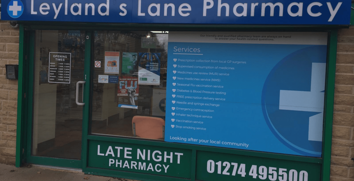 leylands lane pharmacy storefront